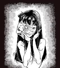 1 Bit Tomie By Me Pixelart In 2021 Pixel Art Pixel Art Tutorial Japanese Horror