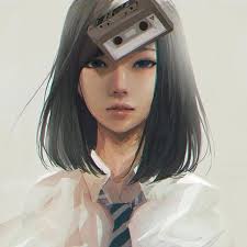 イメージリアル illustrator illustration paint drawing 絵 画 イラスト イラストレーター デジタルアートの女の子 芸術的アニメ少女 美人 イラスト