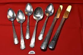 Wm A Rogers Aa Heavy Oneida Ltd Park Lane Soup Sugar Spoon Butter Knives Wmarogers Vintage Flatware Sugar Spoon Butter Knife