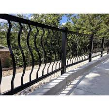 The railing also comes with 4 mounting brackets with hardware to attach it to wood or metal posts or even masonry! Ez Handrail 6 Ft X 36 In Textured Black Aluminum Curved Baluster Straight Railing Kit Ezcb6r Hb The Home Depot