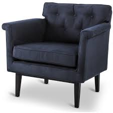 Autumn Modern Classic Navy Suede Tufted Chair 24810 Mad Liked On Polyvore Featuring Home Furniture Chairs Tufted Chair Leather Dining Room Chairs Chair