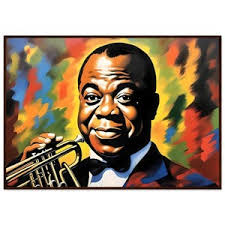Louis Armstrong Jazz Poster