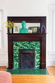 Wilshire fireplace is established fireplace equipment's & accessories store for andirons, mantels, fire pits & more to their california locations. Colorful Kid Friendly Nashville Home Tour With Child Art Brown Living Room Decor Fireplace Tile Mosaic Fireplace