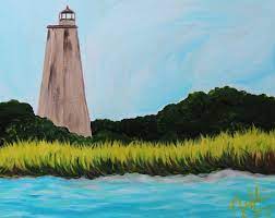Old Baldy Bald Head Lighthouse Nc By Artist Nikki Cherry The Preppy Possum Www Thepreppypossum Com Find The Preppy Possum On Faceboo Instagram Possum Art