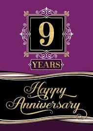 Employee Anniversary 9 Years Decorative Formal Plum Card Ad A Anniversary Wishes For Husband Anniversary Wishes For Friends Anniversary Wishes For Wife