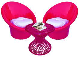Round food containers plastic clear storage tubs with deli pots sauce disposable. Mijhaindia Tub Chair With Complimentary Cushions Set Of 2 And Multi Purpose Round Center Table Standard Pink Amazon In Electronics