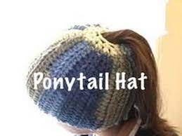 Diy Tutorial Crochet Messy Bun Hat Ribbed Bun Pony Tail Updo Hat With Hole On Top You Messy Bun Hat Crochet Crochet Messy Bun Loom Knitting For Beginners