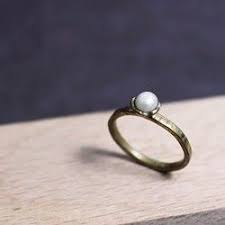 珍珠黃銅戒 戒指 maple design creema 手作 設計購物網站 gold jewelry gold rings