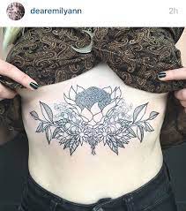 Australian Flora Sternum Tattoo Artist Emily Ann Insta Dearemilyann Tattoo Artist Tips Australian Tattoo Tattoos