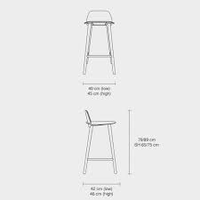 Stools dimensions drawings dimensions guide. Muuto Muuto Nerd Bar Stool Workbrands