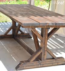 A little white paint and some twine wrapped handles complete the farmhouse look. Building A Outdoor Rustic Farmhouse Table