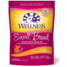 Food designed for small breed puppies has a smaller kibble size, which is appropriate for their small mouths. Wellness Complete Health Natural Dry Dog Food Small Breed Puppy Health Recipe 4 Pounds Petsuppliesplus Com