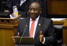His excellency president of south africa and current chairperson of the african union, president matamela cyril ramaphosa address during the high level. South Africa S President Announces 26 Billion Coronavirus Rescue Package Voice Of America English