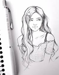 Nikki On Instagram Rose Blackpink Blackpinkfanart Fanart Rose Art Drawing Sketch Kpop Kpop Rose Art Drawing Kpop Drawings Drawing Sketches