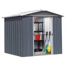 A la recherche d'un abri de jardin pas cher ? Abri De Jardin Metal Gris 3 85 M2 Yardmaster Kit D Ancrage Abris De Jardin Metal Trigano Store