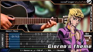Giorno S Theme Jojo S Bizarre Adventure Golden Wind Fingerstyle Gui Jojo S Bizarre Adventure Jojo Bizarre Fingerstyle Guitar