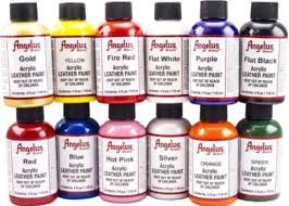 angelus brand acrylic leather vinyl paint color chart 720 collection 4 oz