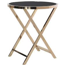 Asana Black Gold Large Round Side Table 370 Liked On Polyvore Featuring Home Furniture Tables Accent Black Glass Side Table Round Side Table Side Table
