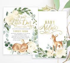 Deer Baby Shower Invitation Gender Neutral Deer Baby Shower Etsy Deer Baby Shower Invitations Deer Baby Showers Woodland Baby Shower Invitations