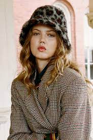 Uo Gia Animal Print Bucket Hat Urban Outfitters Animal Print Hats Winter Fashion