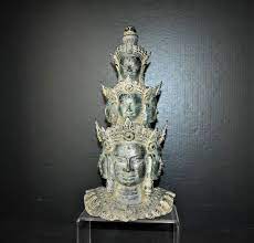 super rare 13th century angkor wat 吴哥窟 cambodia bronze eight etsy angkor angkor wat buddha head