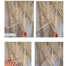 Pdf Instructions Macrame Curtain Handmade Macrame Wall Etsy In 2021 Macrame Curtain Macrame Macrame Hammock Pattern