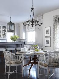 We tried to consider all the trends and styles. White And Wood Details Give This Small Eating Nook Character And Charm The Dining Table S White Tabletop Home Kitchens Sarah Richardson Kitchen Kitchen Design