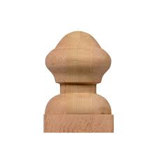 Antique turned wood finial wooden topper furniture architectural salvage 3.9 in. Nantucket Post Cap Nantucket Acorn Finials For Wood Posts Hoover Fence Co