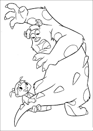 Sulley mike and boo try to find the correct bedroom door. Monsters Inc Coloring Pages Best Coloring Pages For Kids