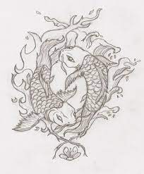 This Is My Latest Tattoo Design The Koi Fish Represent Yin And Yang Hopefully I Can Get This Colored So Koi Fish Drawing Fish Drawings Yin And Yang Koi Fish