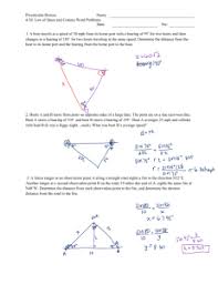 They also convert equations to sines and cosines. Precalculus Bearing Problems Worksheet Pdf Trigonometric Questions With Bearings
