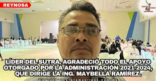 Líder del SUTRA, agradeció todo el apoyo otorgado por la administración  2021-2024, que dirige la ing. Maybella Ramírez.