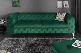 Spruce up your living room with the color green for a refreshing nod to nature. Casa Padrino Chesterfield Velvet Sofa Emerald Green Gold 240 X 97 X H 73 Cm Living Room Sofa Chesterfield Living Room Furniture
