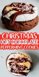Peppermint Hot Chocolate Cookies For Christmas Recipe Hot Chocolate Cookies Peppermint Hot Chocolate Cookies Recipes Christmas