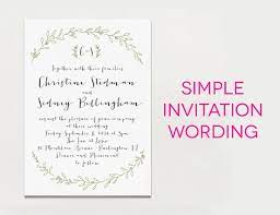 White Wedding Invitation With Black Wording And Green Leaf Borders With The Wedding Invitation Quotes Wedding Invitations Examples Wedding Invitation Message