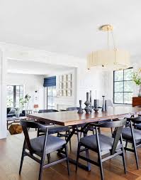 Mixed Stripe Wallpaper In Blue Slate In 2020 Black Dining Room Dining Room Walls Kitchen Table Centerpiece