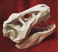 Here Is Our 3d Printed Low Poly T Rex Skull I M Kinda In Love With It Prints 3d Printing 3d Printing Industry