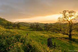 Yokohl Valley Sunset Exeter California Tulare County Tulare