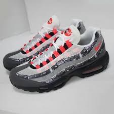 details about nike air max 95 prnt print left foot with discoloration men shoes aq0925 002