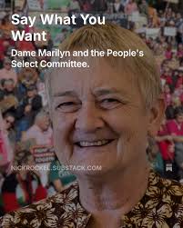 Today in Nick's Kōrero: Dame Marilyn and the People's Select Committee.