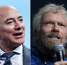 Auf das abenteuer mit der kapsel seines eigenen unternehmens geht er aber nicht alleine. Richard Branson Hauptsache Fruher Als Jeff Bezos Im All Welt