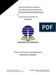 Modul matematika pdgk 4108 matematika sd pdgk 4406 modul 1 9 14 download. Soal Ujian Ut Pgsd Pdgk4406 Pembelajaran Matematika Sd Pdf