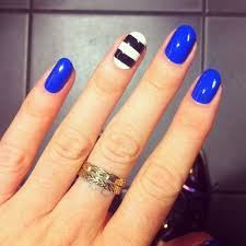 Easy Black And Blue Nail Designs Blue Black And White Simple Nails Simple Nail Art Designs Blue Nails
