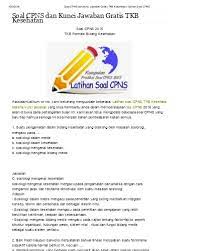 10 Kunci Jawaban Soal Cpns 2014 Image Ideas Sigma Blog Edu