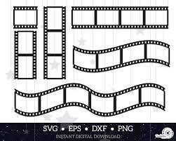 Download Negative Film Strips Vector Set Instant Digital Download Svg Dxf Eps Png In 2021 Film Strip Digital Download Etsy Digital