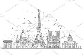 Architectural Landmarks Of Paris Architecture Landmark Paris Landmarks Paris Drawing