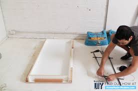I bought a 4' by 4' sheet and had four 2 1/2 strips cut at home depot. How To Make A Diy Kitchen Island With A Concrete Countertop
