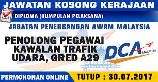 Penolong pegawai pertanian, penolong pegawai perikanan, penolong pegawai veterinar, penolong pemelihara hutan, penolong pegawai hidupan liar, penolong pengurus taman/ladang. Jawatan Kosong Penolong Pegawai Kawalan Trafik Udara Gred A29 Jawatan Kosong Terkini Negeri Sabah