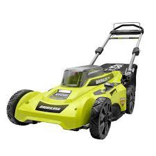 Alternately, a push lawn mower — like the yard machines lawn mower — may replace a trip to the gym. Ryobi 20 Inch 40v Brushless Lithium Ion Cordless Walk Behind Push Lawn Mower With 6 0ah Ba The Home Depot Canada