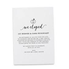 Minimalist We Eloped Card We Love This Simple But Elegant Elopement Announcement Cards Wedding Announcement Cards Elopement Announcement Wedding Announcements